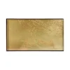 Plateau En Verre Gold Leaf - Dore-Ethnicraft Online