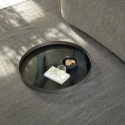 Plateau En Verre Graphite Organic - O 61 Cm-Ethnicraft Best