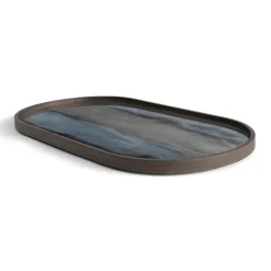 Plateau En Verre Graphite - Organic Glass Oblong - L 71 Cm-Ethnicraft Clearance