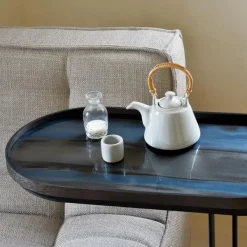 Plateau En Verre Graphite - Organic Glass Oblong - L 71 Cm-Ethnicraft Clearance