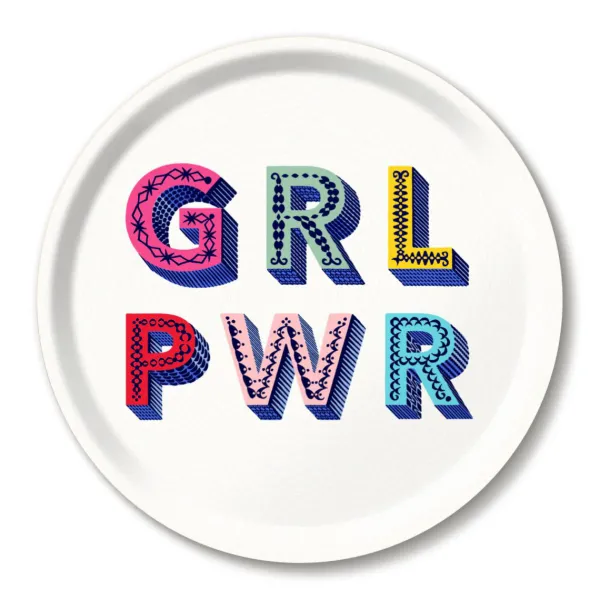 Plateau Girl Power - O 31 Cm - Multi-Sélectionné par Fleux Online