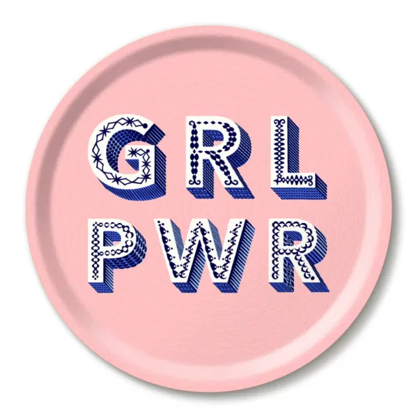 Plateau Girl Power - O 31 Cm - Pink-Sélectionné par Fleux Hot