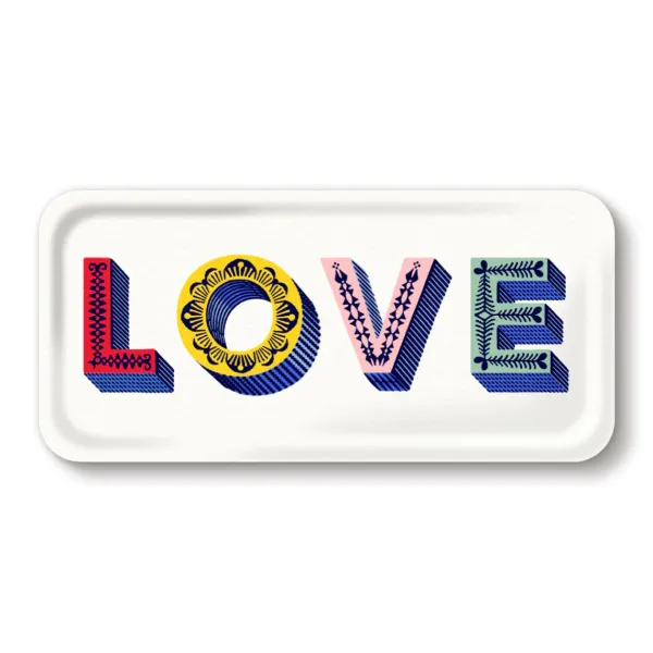 Plateau Love - 32 X 15 Cm - Multicolore-Sélectionné par Fleux Clearance