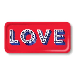 Plateau Love - 32 X 15 Cm - Rouge-Sélectionné par Fleux Best