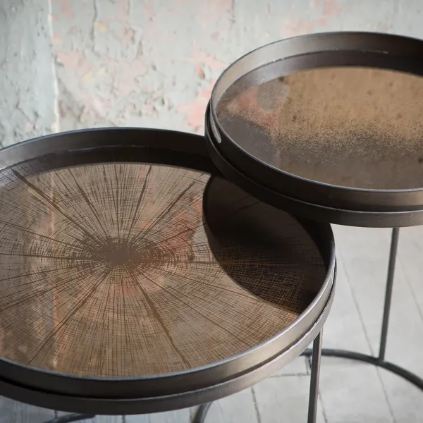 Plateau Miroir - Bronze Slice - O 61 Cm-Ethnicraft Clearance