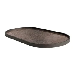 Plateau Ovale En Miroir - Bronze-Ethnicraft Outlet