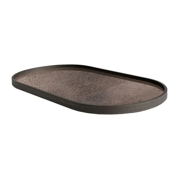 Plateau Ovale En Miroir - Bronze-Ethnicraft Outlet