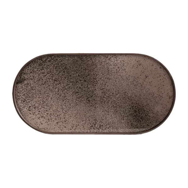 Plateau Ovale En Miroir - Bronze-Ethnicraft Outlet