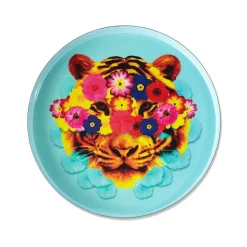 Plateau Rond Mask Tiger En Fer - O 33 Cm-Gangzai Online