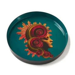 Plateau Rond Muse En Fer - ? 33 Cm-Gangzai New