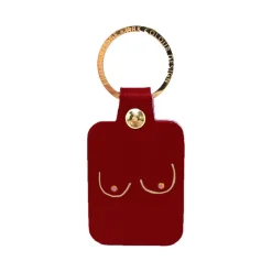 Porte-clés Boobs En Cuir - Oxblood-Ark Discount