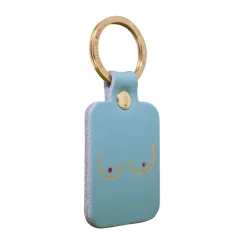 Porte-clés Boobs En Cuir - Turquoise-Ark New
