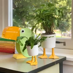 Pot / Jardiniere Pieds Canards - Jaune & Blanc-Sélectionné par Fleux Best