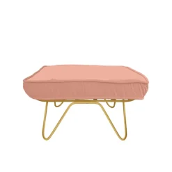 Pouf Croisette En Velours - Rose-Honoré Clearance