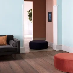 Pouf Velours Wind - Bleu-Broste Copenhagen Hot