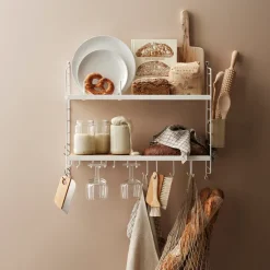 Rangement Mural Kitchen - 58 X 50 X 20 Cm - Blanc-String Furniture Sale