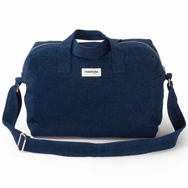 Sac Sauval City Bag En Coton Recycle - Denim Brut-Rive Droite Paris Online