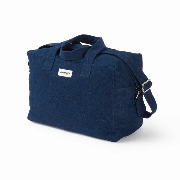 Sac Sauval City Bag En Coton Recycle - Denim Brut-Rive Droite Paris Online