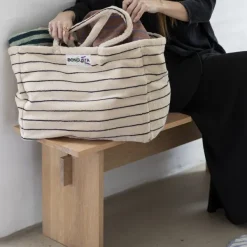 Sac Weekend A Rayures - Cream & Ink-Sélectionné par Fleux Sale