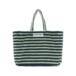 Sac Weekend A Rayures - Sea Foam & Deep Teal-Sélectionné par Fleux