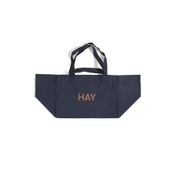 Sac Weekend En Coton Recycle - Bleu Nuit-Hay Sale