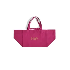Sac Weekend En Coton Recycle - Fuchsia-Hay Clearance