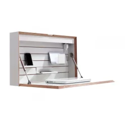 Secretaire Flatbox Avec Lampe Led - Blanc-Müller Best