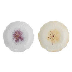 Set De 2 Assiettes Mimosa En Gres - O 21 X 3,5 Cm - Violet & Creme-Bloomingville Best