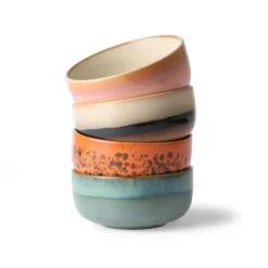 Set De 4 Bols A Dessert 70'S Sirius En Gres-HK Living Outlet