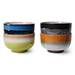 Set De 4 Bols Ceramique 70'S Groovy-HK Living Discount