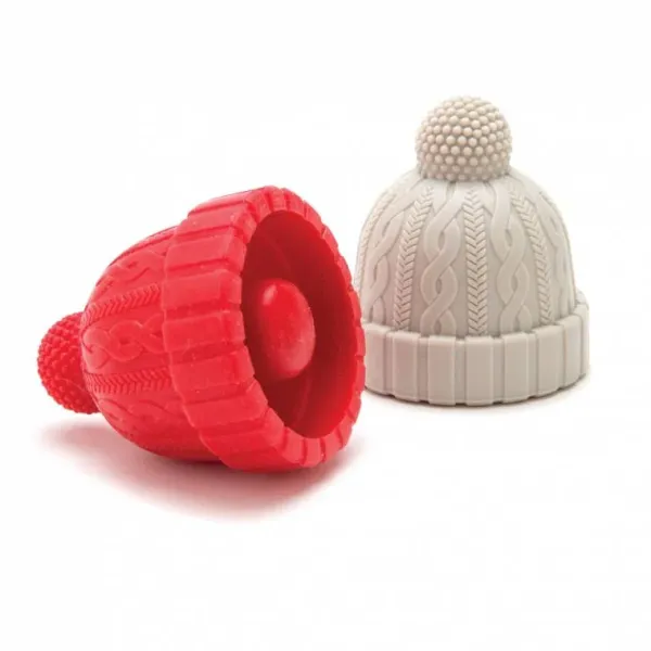 Set De 2 Bouchons Beanie Rouge & Gris-Sélectionné par Fleux