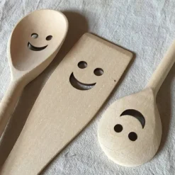 Set De 3 Couverts Happy Spoon - Cuilleres Et Spatule Bois-Sélectionné par Fleux Outlet