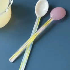 Set De 2 Cuilleres En Verre - Rose/Blanc-Hay Hot