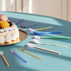 Set De 2 Cuilleres En Verre - Rose/Blanc-Hay Hot