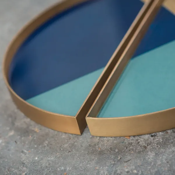 Set De 2 Mini Plateaux Geometriques Half Moon-Ethnicraft Online