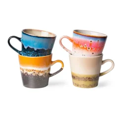 Set De 4 Tasses Americano 70'S Pegasus En Ceramique-HK Living Online