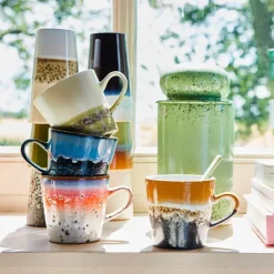 Set De 4 Tasses Americano 70'S Pegasus En Ceramique-HK Living Online