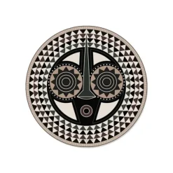 Set De Table Rond Masque Africain Doupa En Vinyle - O 38 Cm-Pôdevache Best