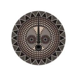Set De Table Rond Masque Africain Maswa En Vinyle - O 38 Cm-Pôdevache Best