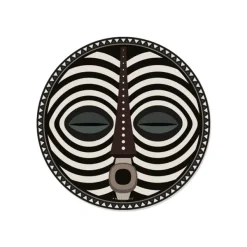 Set De Table Rond Masque Africain Dourou En Vinyle - O 38 Cm-Pôdevache Discount