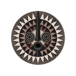 Set De Table Rond Masque Africain Tabaka En Vinyle - O 38 Cm-Pôdevache Sale