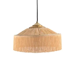 Suspension Parasol Franges - O 30 Cm - Naturel-Honoré Discount