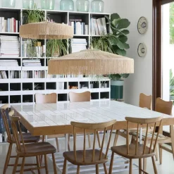 Suspension Parasol Franges - O 30 Cm - Naturel-Honoré Discount