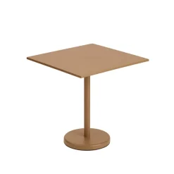 Table A Cafe Linear Steel Burnt Orange - 70 X 70 X H 73 Cm-Muuto Online