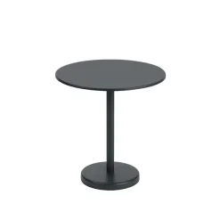 Table A Cafe Linear Steel Black - O 70 X H73 Cm-Muuto Clearance