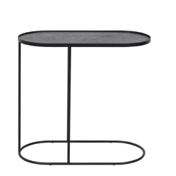 Table A Plateau Oblong En Metal Et Bois - L 69 Cm-Ethnicraft New