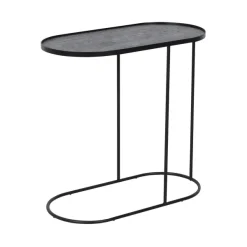 Table A Plateau Oblong En Metal Et Bois - L 69 Cm-Ethnicraft New