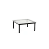 Table Basse Kofi Chene Massif Noir & Verre Roseau Clair - L 80 X L 80 X H 36 Cm-Hay Hot