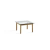 Table Basse Kofi Chene Massif & Verre Clair - L 60 X L 60 X H 36 Cm-Hay Online
