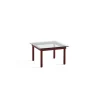 Table Basse Kofi Chene Massif Rouge Grange & Verre Clair - L 60 X L 60 X H 36 Cm-Hay Sale
